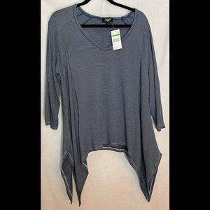 NWT Nine West side tie stripe top- women’s large. New with tags